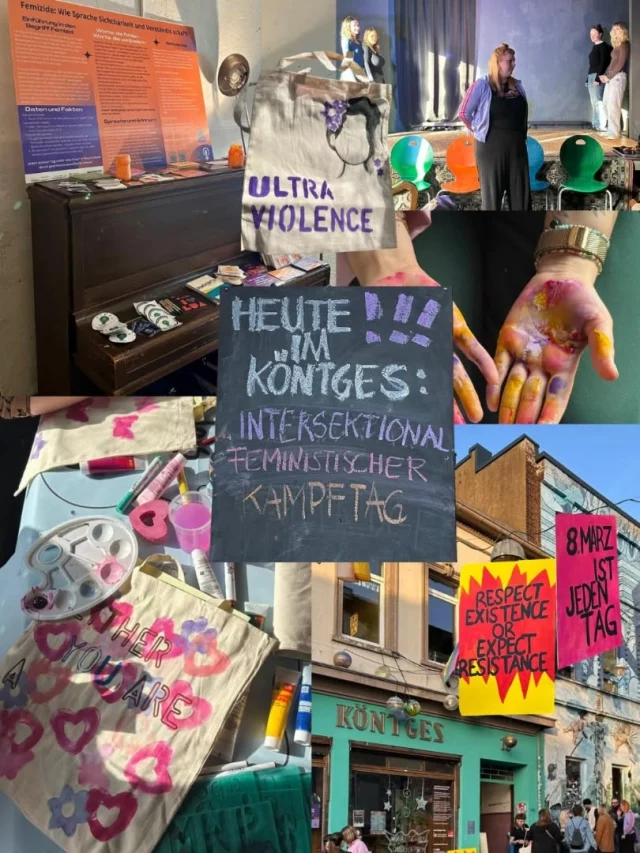 Einblicke in den gestrigen feministischen Kampftag im Köntges:
Gemeinsam mit der Initiative Orange entstand ein vielseitiger Raum für Austausch, Information und Begegnung.
Wir freuen uns über die vielen Perspektiven und wertvollen Impulse, die den Tag bereichert haben.
Vielen Dank an alle Beteiligten.
#8m #feministischerkampftag #demokratieleben #bildungsparkmg